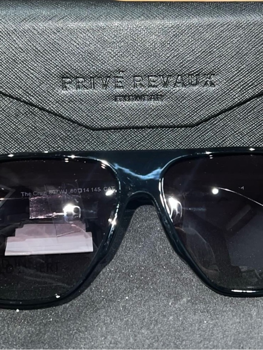 Privé Revaux The Cruz Sunglasses - Black Frame & Smoke Lenses